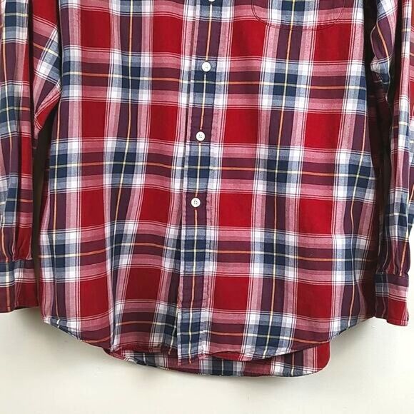 Brooks Brothers Men's Cotton Plaid Long Sleeve Button Down Shirt Preppy Size M - Picture 6 of 11